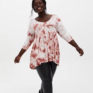 Torrid Super Soft Tie-Dye Babydoll Tunic Plus 2X